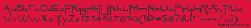 WittyWoman1 Font – Black Fonts on Red Background