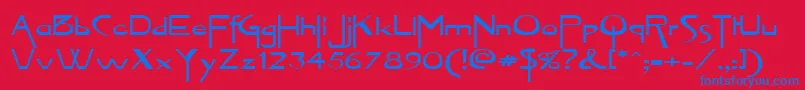 WittyWoman1 Font – Blue Fonts on Red Background