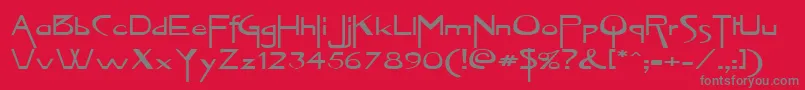 WittyWoman1 Font – Gray Fonts on Red Background