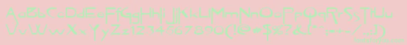 WittyWoman1 Font – Green Fonts on Pink Background