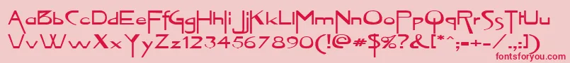 WittyWoman1-Schriftart – Rote Schriften auf rosa Hintergrund