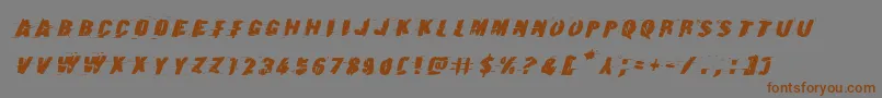 Earthshakeexpandital Font – Brown Fonts on Gray Background