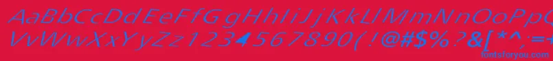 Tripping Font – Blue Fonts on Red Background