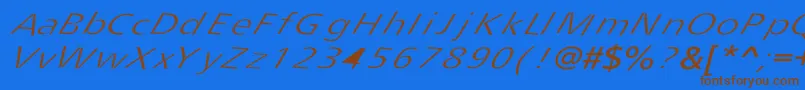 Tripping Font – Brown Fonts on Blue Background
