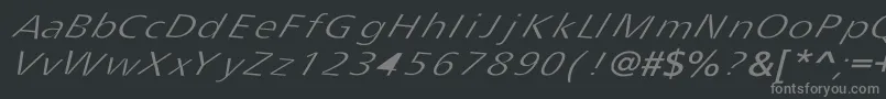 フォントTripping – 黒い背景に灰色の文字