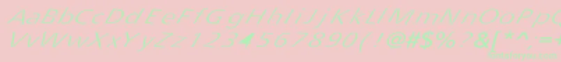 Tripping Font – Green Fonts on Pink Background