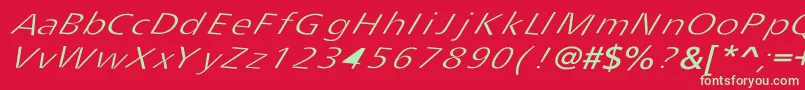 Tripping Font – Green Fonts on Red Background