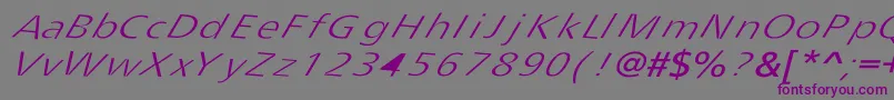 Tripping Font – Purple Fonts on Gray Background