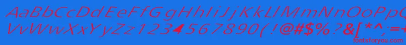 Tripping Font – Red Fonts on Blue Background