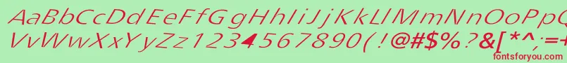 Tripping-Schriftart – Rote Schriften auf grünem Hintergrund