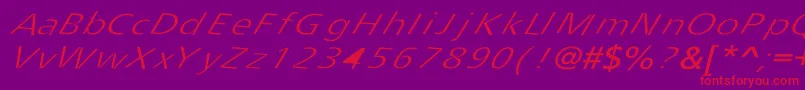 Tripping Font – Red Fonts on Purple Background