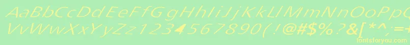 Tripping Font – Yellow Fonts on Green Background