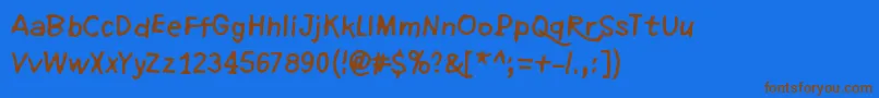 RefuseToBowDown Font – Brown Fonts on Blue Background