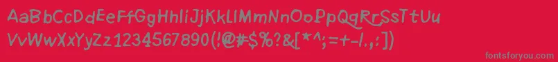 フォントRefuseToBowDown – 赤い背景に灰色の文字