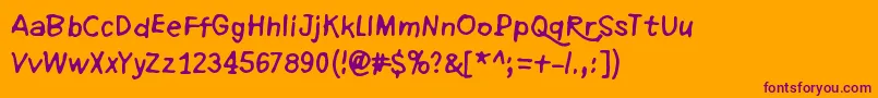 RefuseToBowDown Font – Purple Fonts on Orange Background