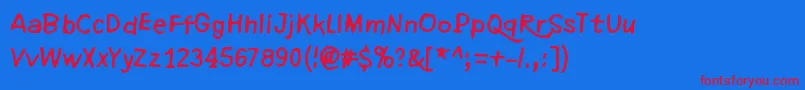 RefuseToBowDown Font – Red Fonts on Blue Background