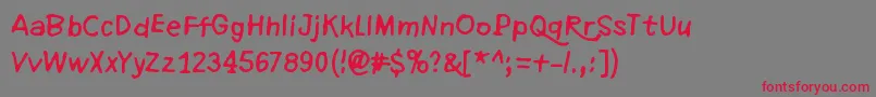 RefuseToBowDown Font – Red Fonts on Gray Background