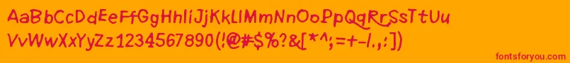 RefuseToBowDown Font – Red Fonts on Orange Background