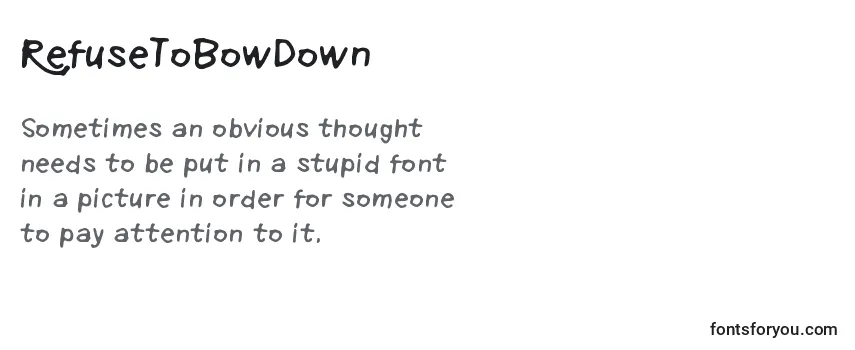 RefuseToBowDown-fontti