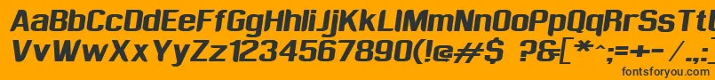 Sufrimeda Font – Black Fonts on Orange Background