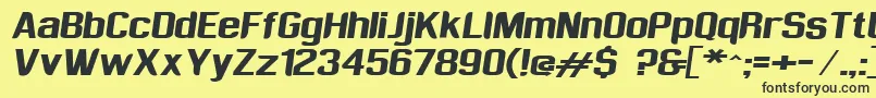 Sufrimeda-fontti – mustat fontit keltaisella taustalla