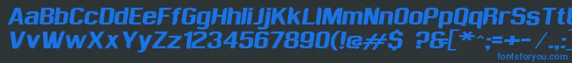 Шрифт Sufrimeda – синие шрифты на чёрном фоне