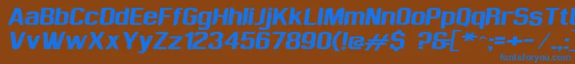 Шрифт Sufrimeda – синие шрифты на коричневом фоне
