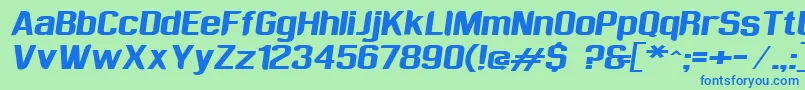 Sufrimeda Font – Blue Fonts on Green Background