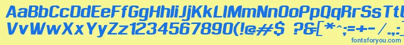 Sufrimeda-fontti – siniset fontit keltaisella taustalla