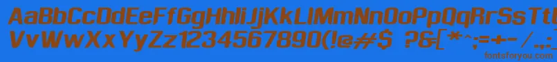 Sufrimeda Font – Brown Fonts on Blue Background