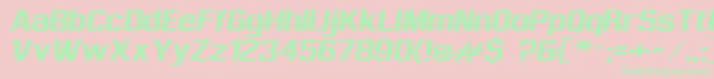 Шрифт Sufrimeda – зелёные шрифты на розовом фоне