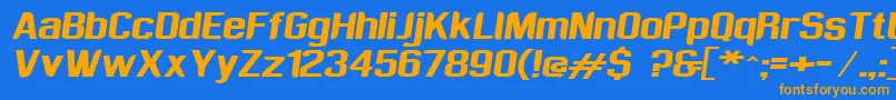 Sufrimeda Font – Orange Fonts on Blue Background