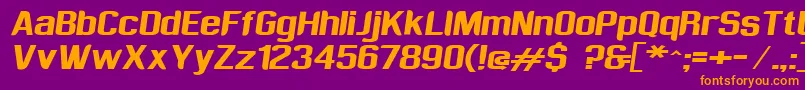 Sufrimeda Font – Orange Fonts on Purple Background