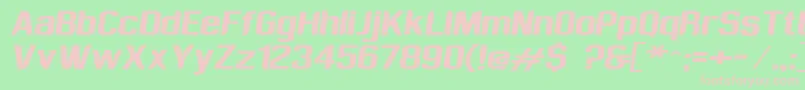 Sufrimeda-fontti – vaaleanpunaiset fontit vihreällä taustalla