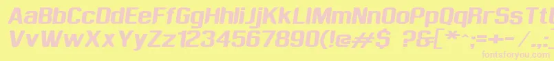 Шрифт Sufrimeda – розовые шрифты на жёлтом фоне