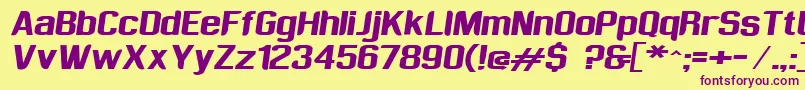 Sufrimeda Font – Purple Fonts on Yellow Background