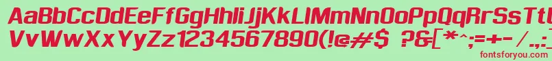 Sufrimeda Font – Red Fonts on Green Background
