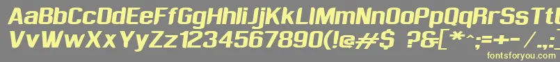 Sufrimeda-fontti – keltaiset fontit harmaalla taustalla