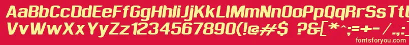 Sufrimeda Font – Yellow Fonts on Red Background