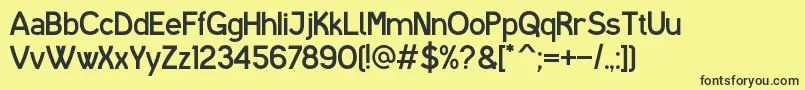 IShotTheSerifV1 Font – Black Fonts on Yellow Background