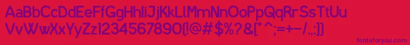 IShotTheSerifV1 Font – Purple Fonts on Red Background