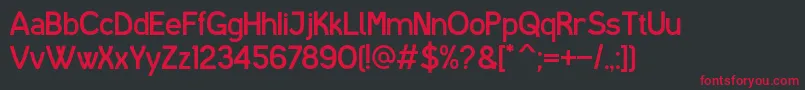 IShotTheSerifV1 Font – Red Fonts on Black Background