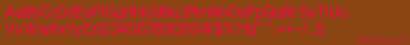 IShotTheSerifV1 Font – Red Fonts on Brown Background