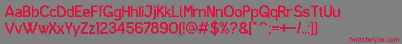 IShotTheSerifV1 Font – Red Fonts on Gray Background