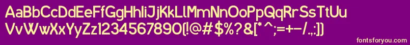 Saiba mais sobre a fonte IShotTheSerifV1 Fonte IShotTheSerifV1 – fontes amarelas em um fundo roxo