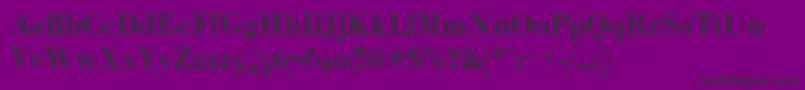 Fonte Eliza10 – fontes pretas em um fundo violeta