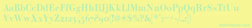 Czcionka Eliza10 – zielone czcionki na żółtym tle