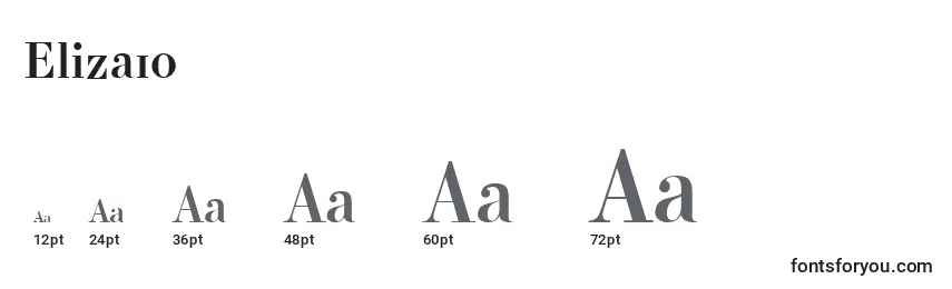 Размеры шрифта Eliza10