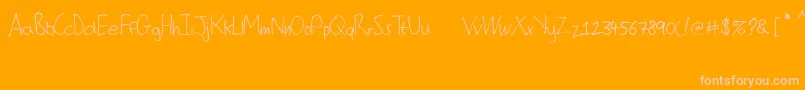 More about ChristophersScribble Font ChristophersScribble Font – Pink Fonts on Orange Background