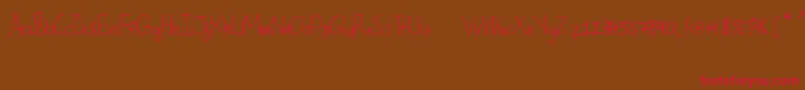 More about ChristophersScribble Font ChristophersScribble Font – Red Fonts on Brown Background